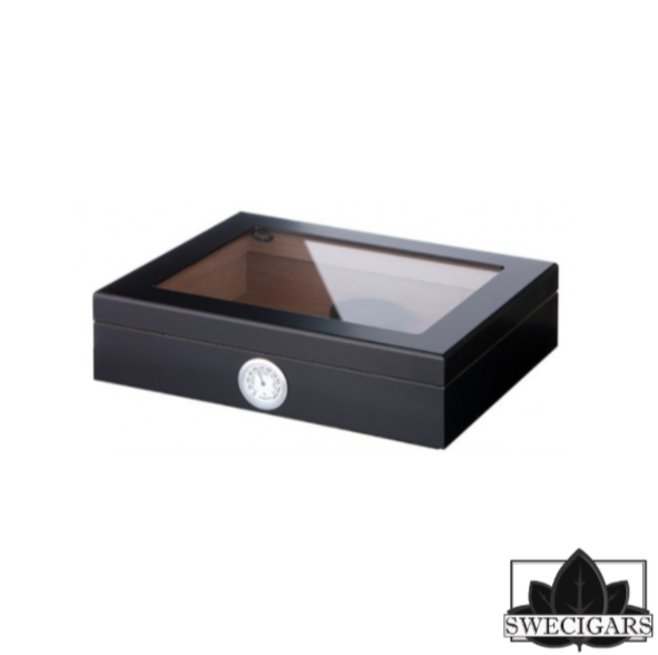 Humidor med glaslock, 20-25 cigarrer