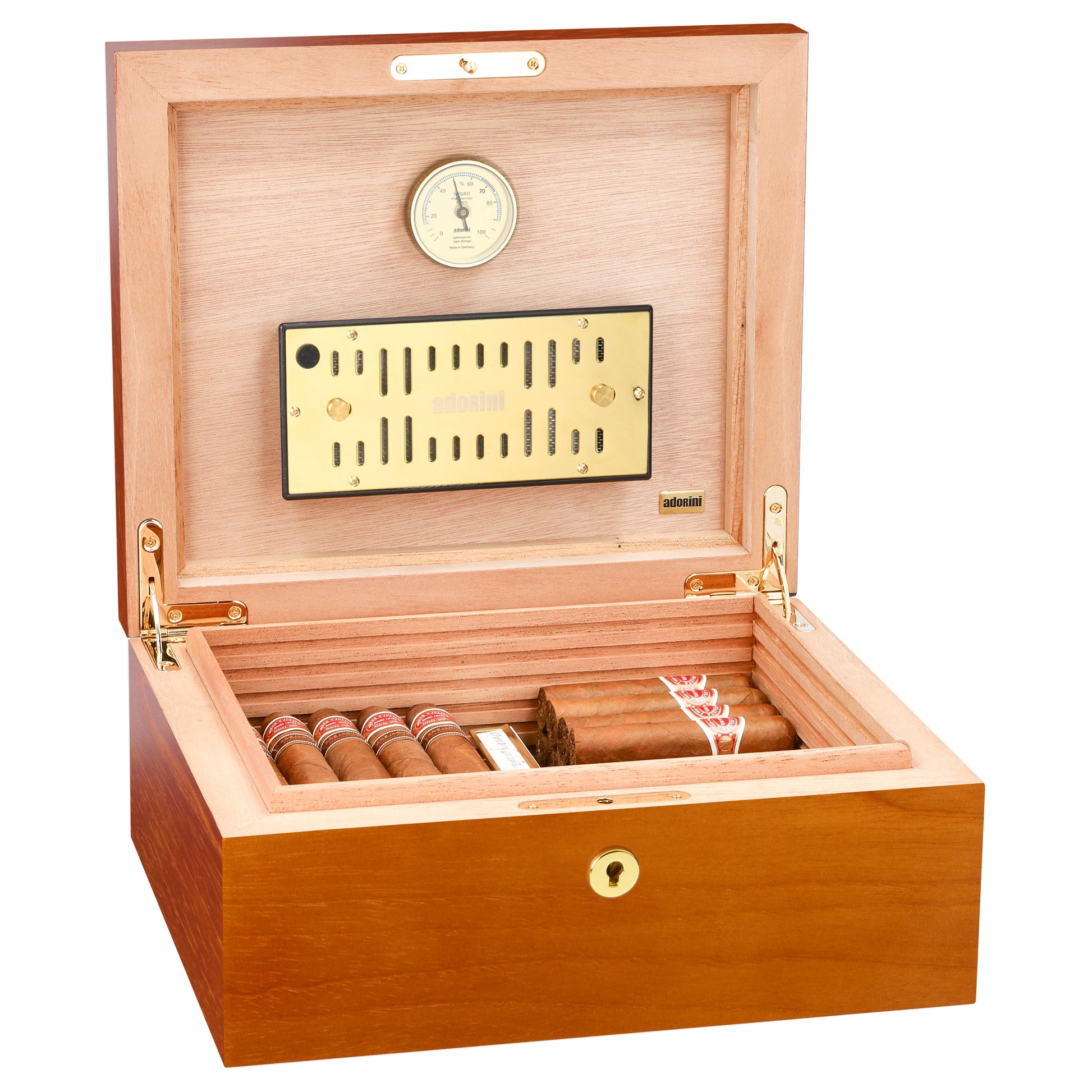 Humidor från adorini som rymmer ca 30 cigarrer i spanskt cederträ