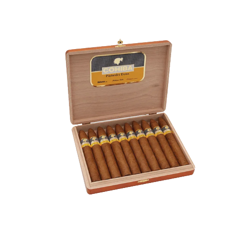 låda med cigarren cohiba piramides extra