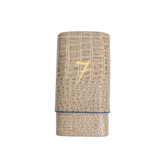 El Septimo Crocodile 3 Cigar Travel Case - Swecigars