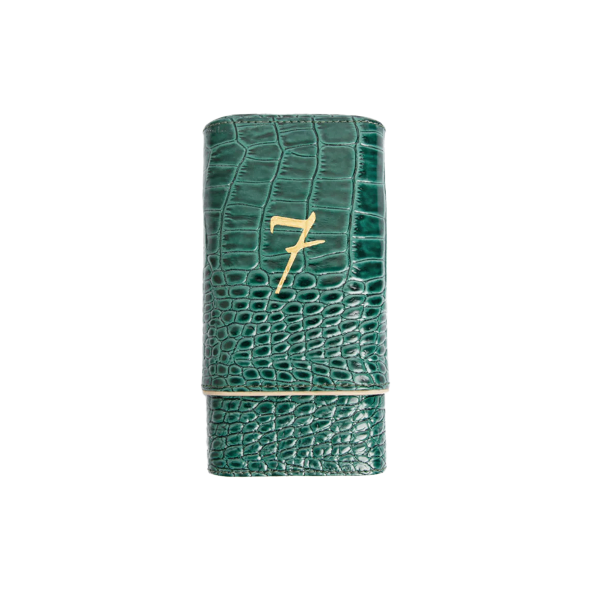 el septimo crocodile 3 cigar travel case humidor etui