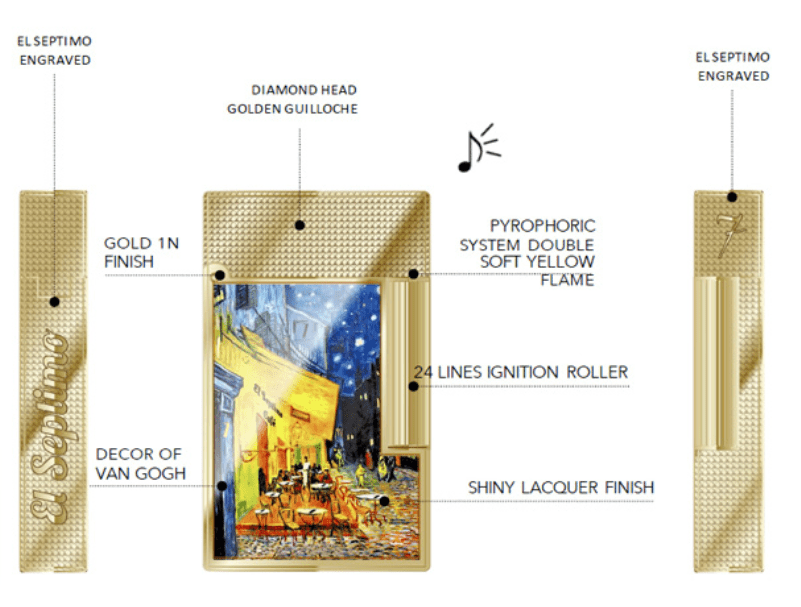 El Septimo x S.T. Dupont Ping Lighter - Swecigars