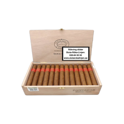 en låda med 25 st partagas serie d no 4